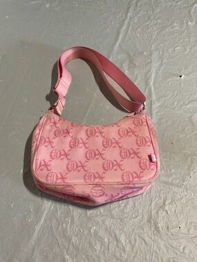 Pink Logo-Print Shoulder Bag